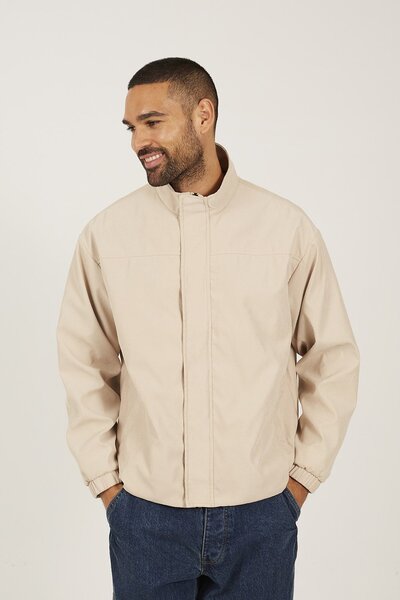  Brave Soul Funnel Neck Mens Oversized Jacket 