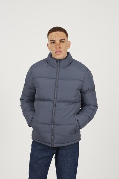  Brave Soul Funnel Neck Mens Padded Jacket 