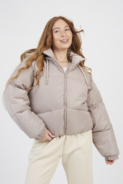  Brave Soul Oversized Hooded Womens Short Puffer Jacket 