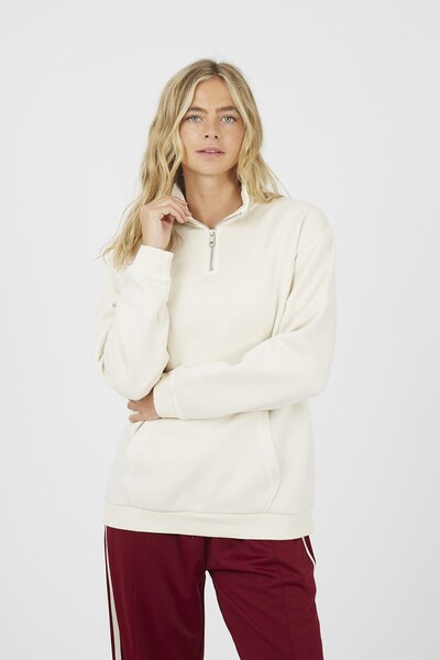  Brave Soul Quarter Zip Funnel Neck Womens Sweatshirt 