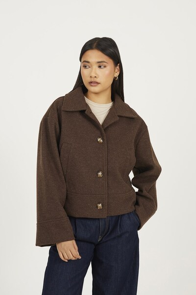  Brave Soul Short Collared Womens Jacket 