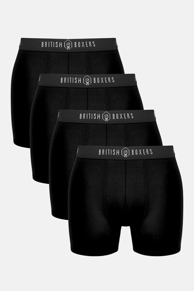  British Boxers Mens Four Pack Bamboo Stretch Trunks 