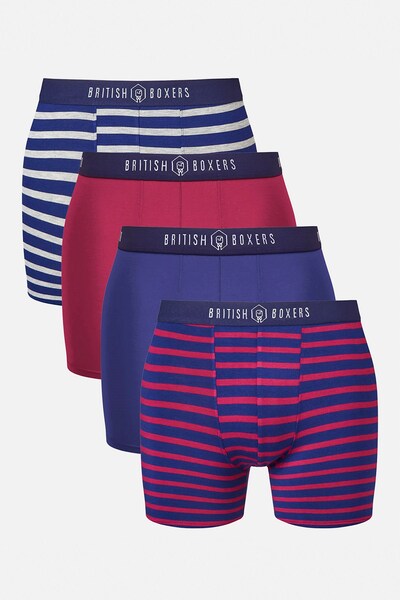  British Boxers Mens Four Pack Bamboo Stretch Trunks 