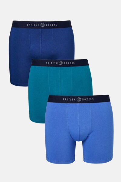  British Boxers Mens 3 Pack Stretch Trunks 