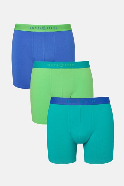  British Boxers Mens 3 Pack Stretch Trunks 