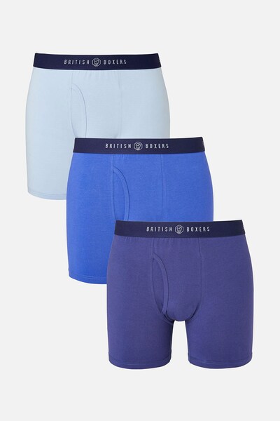  British Boxers Mens 3 Pack Stretch Trunks 