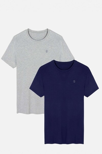  British Boxers Mens Two Pack Bamboo Short Sleeve Base Layers 
