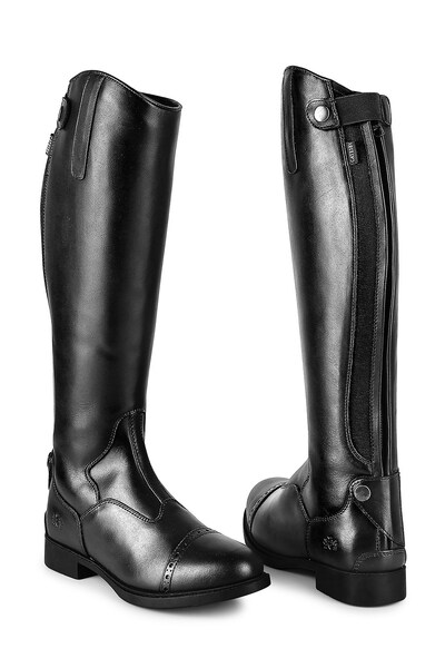  Catesby England Kelso Womens Wide Fit Leather Zip Riding Boots 