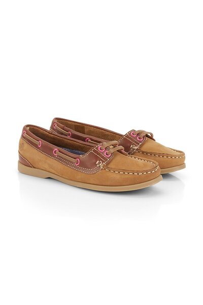  Catesby England Pixie Womens Premium Leather Boat Shoes 