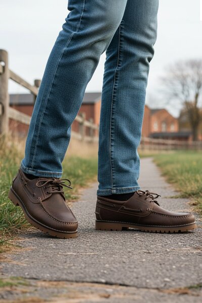  Catesby England Timber Mens Premium Leather Winter Boat Shoes 