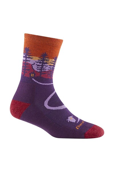  Darn Tough Ladies Micro Crew Patterned Cushioned Hiking Socks 