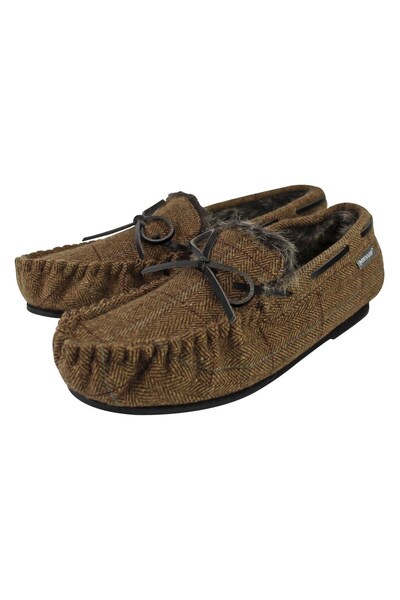  Dunlop Mens Cushioned Memory Foam Moccasin Slippers 