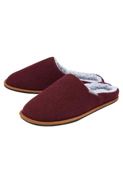 Dunlop Mens Plush Lined Mule Slippers With Memory Foam 