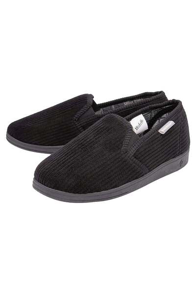  Dunlop Mens Tartan Lined Slippers With Memory Foam 