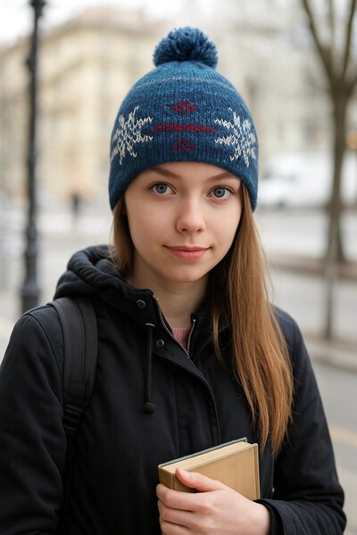  Eisbar Ike Pompon Merino Wool Blend Beanie 