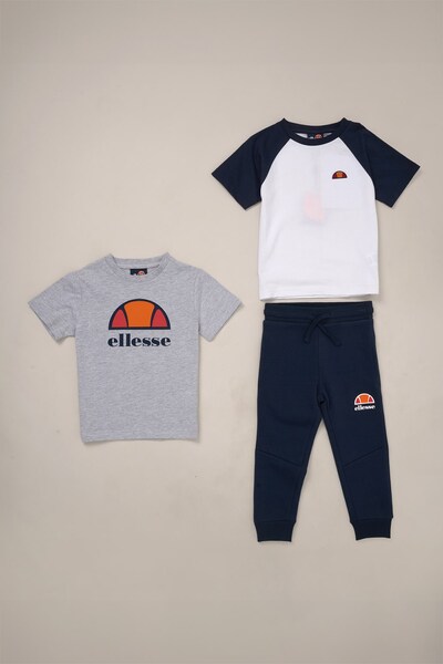  Ellesse 3 Piece T Shirt And Jogger Kids Outfit Set 