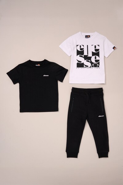  Ellesse 3 Piece T Shirt And Jogger Kids Outfit Set 