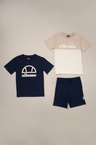  Ellesse 3 Piece T Shirt And Short Kids Outfit Set 