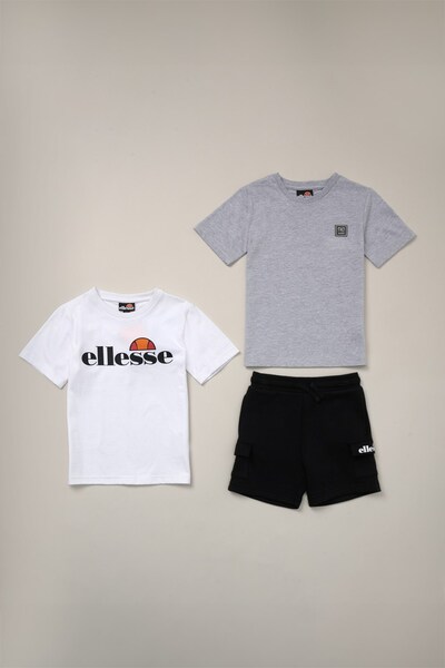  Ellesse 3 Piece T Shirt And Short Kids Outfit Set 