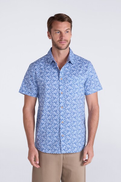  Ems Ems Bass Short Sleeve Printed Shirt   Blue 