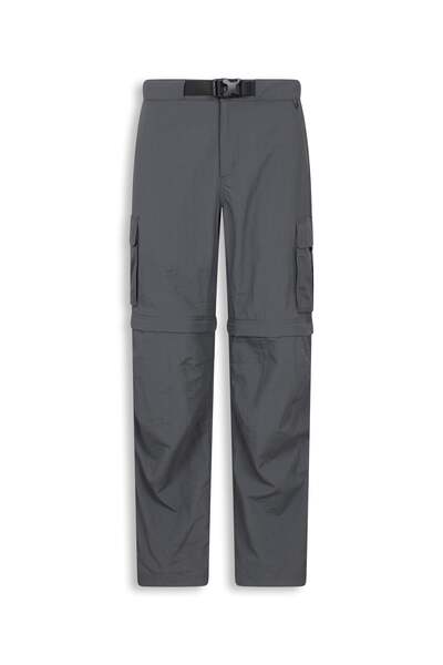  Ems Ems Camp Cargo Mens Zip Off Pants Short Length   Grey 