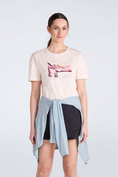  Ems Ems Womens Graphic Tee   Beige 
