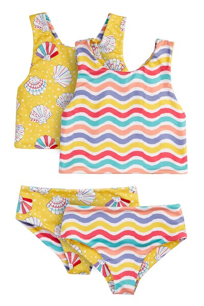  Frugi Kids 85% Recycled Polyester Reversible Tankini 