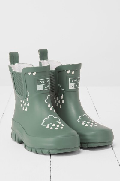  Grass & Air Chunky Shortie Colour Changing Kids Wellies 