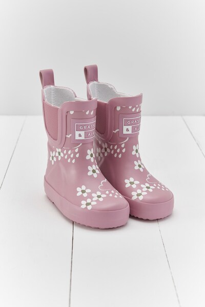  Grass & Air Kids Floral Shortie Welly Boot 