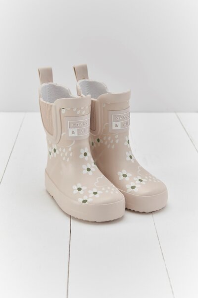  Grass & Air Kids Floral Shortie Welly Boot 