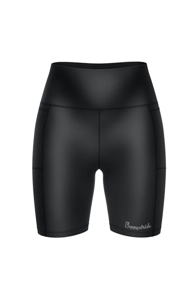  Happystride Womens Basic B*tch Black Fitted Shorts 