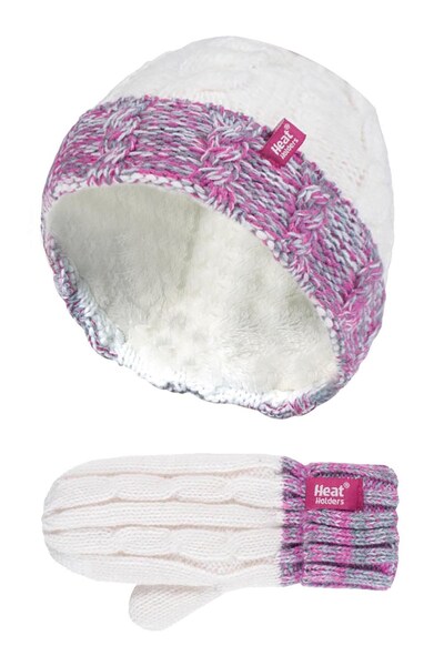  Heat Holders Kids Thermal Thermal Hat And Mittens Set 