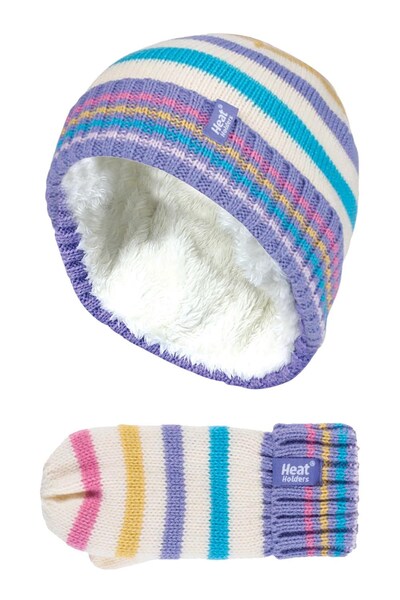  Heat Holders Kids Thermal Thermal Hat And Mittens Set 