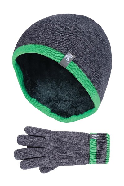  Heat Holders Kids Turn Over Hat And Gloves Set 