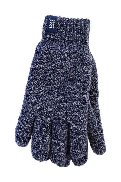  Heat Holders Mens Fleece Lined Knitted Thermal Gloves 