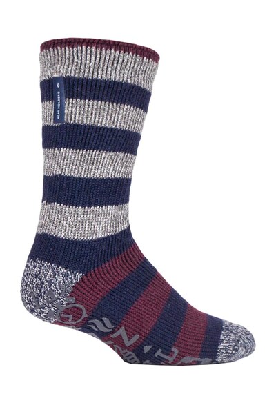  Heat Holders Mens Fleece Lined Non Slip Socks 