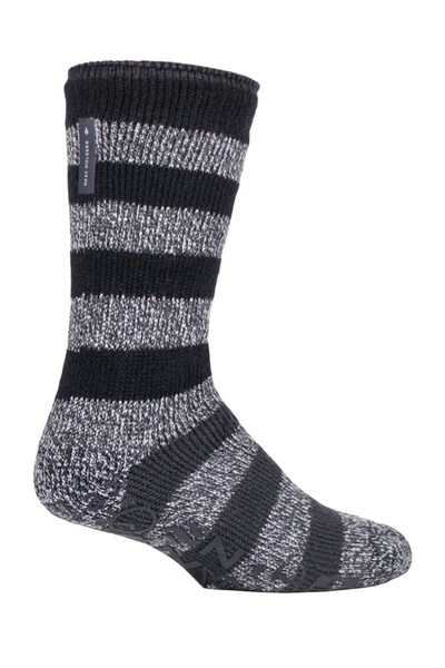  Heat Holders Mens Fleece Lined Non Slip Socks 