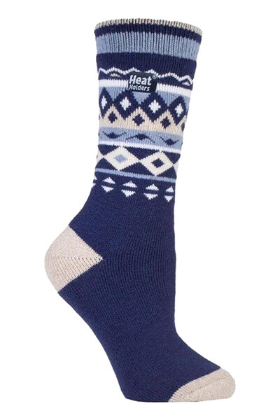  Heat Holders Womens Lite Winter Patterned Thermal Socks 