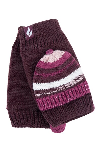  Heat Holders Womens Patterned Thermal Converter Gloves 