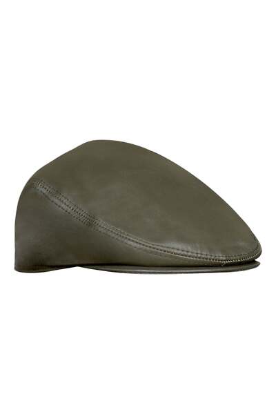  Infinity Leather Mens Leather Peaky Blinders Newsboy Flat Hat 