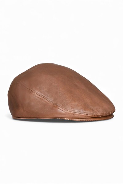  Infinity Leather Mens Leather Peaky Blinders Newsboy Flat Hat 