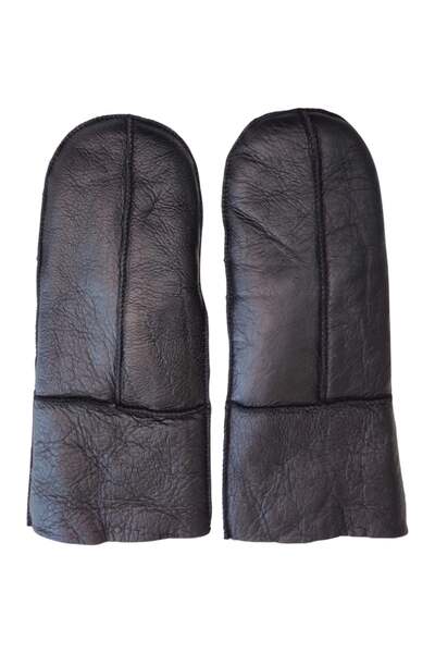  Infinity Leather Unisex Genuine Sheep Leather Mittens Warm Gloves 