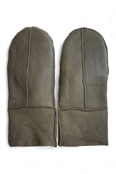  Infinity Leather Unisex Genuine Sheep Leather Mittens Warm Gloves 