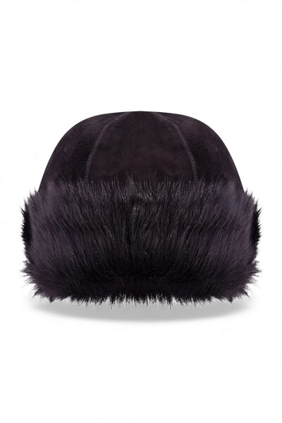  Infinity Leather Unisex Sheepskin Leather Toscana Beanie Hat 