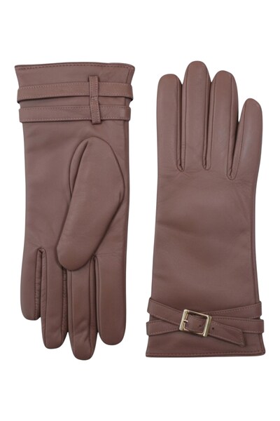  Infinity Leather Womens Italian Leather Buckle Winter Gloves 