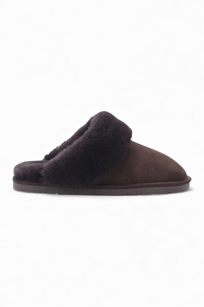  Infinity Leather Womens Sheepskin Suede Mule Winter Luna Slippers 