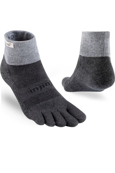  Injinji Mid Weight Mens Trail Run Mini Crew Toe Socks 
