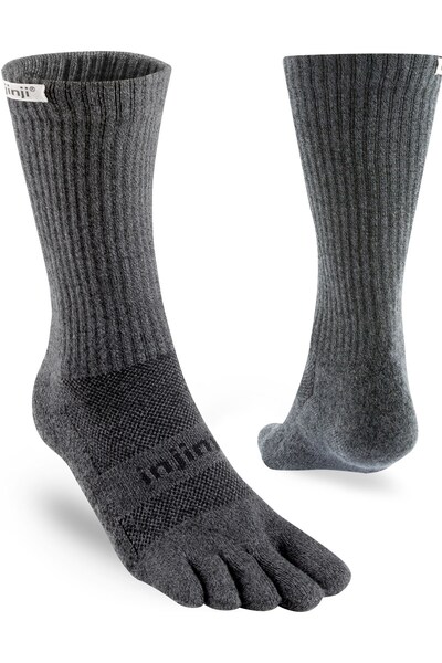 Injinji Mid Weight Mens Trail Run Seamless Toe Socks 