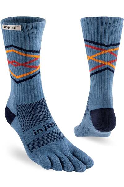  Injinji Mid Weight Mens Trail Run Seamless Toe Socks 