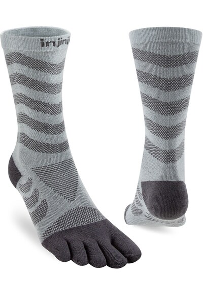  Injinji Mid Weight Womens Ultra Run Crew Length Toe Socks 